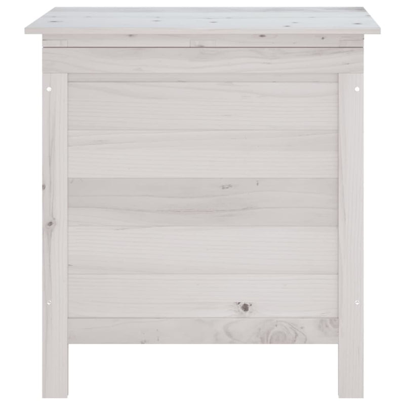 Garden Storage Box White 50x49x56.5 cm Solid Wood Fir