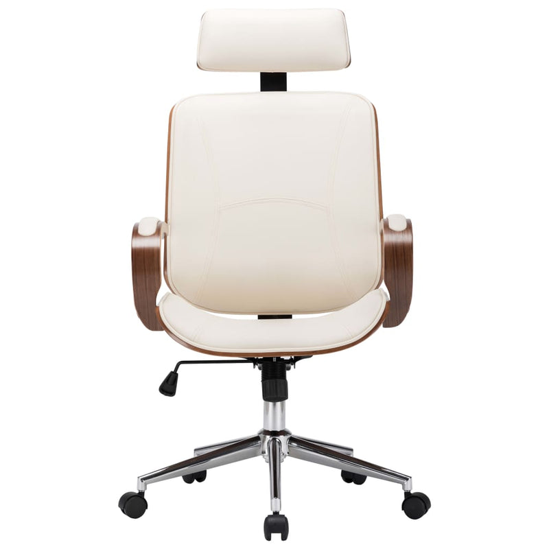 Swivel_Office_Chair_with_Headrest_Cream_Faux_Leather_and_Bentwood_IMAGE_2_EAN:8719883666341