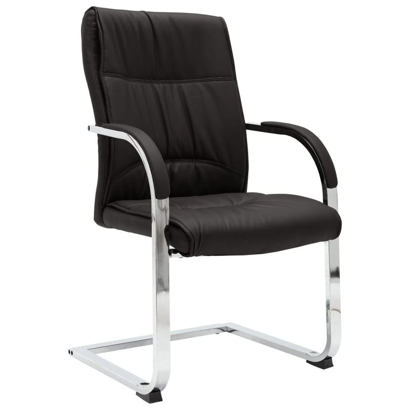 Cantilever_Office_Chair_Black_Faux_Leather_IMAGE_1_EAN:8719883892719
