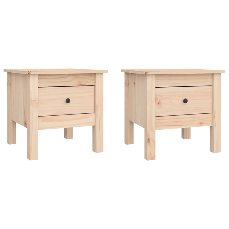 Side Tables 2 pcs 40x40x39 cm Solid Wood Pine