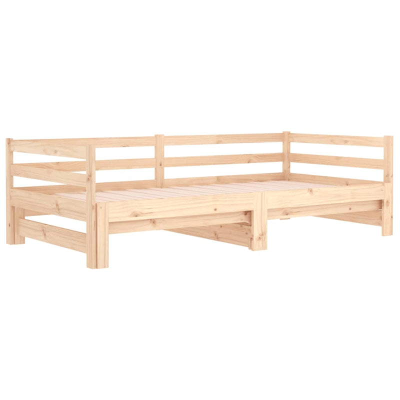 Day Bed with Trundle 90x190 cm Solid Wood Pine