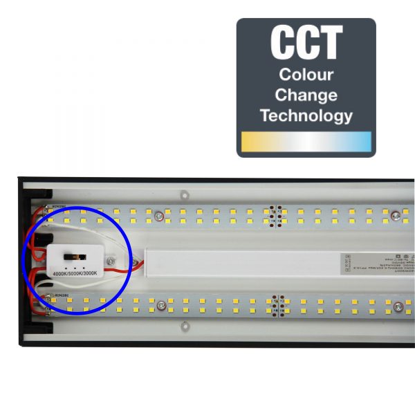 1500mm CCT LED fitting Image 3 - uhol_ol60778_1500bk