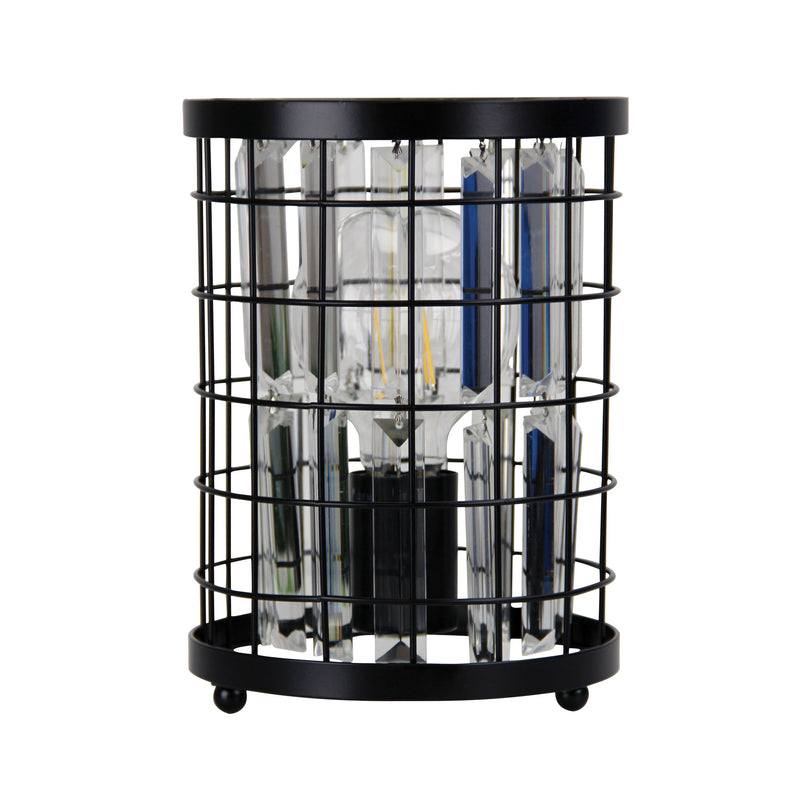 Crystal Caged Bedside Lamp Image 2 - uhol_sl94318bk