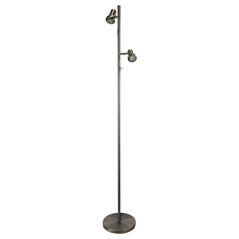 Twin Adjustable Antique Brass Floor Lamp Image 2 - uhol_sl98592ab