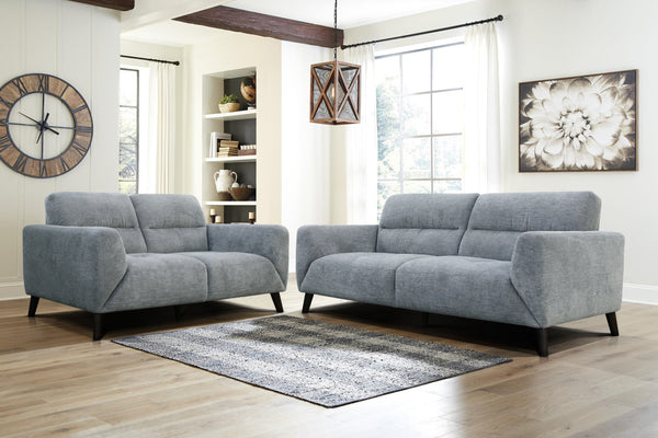 grey fabric retro industrial style lounge