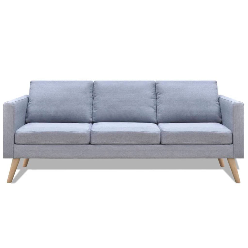 Sofa Set 2-Seater and 3-Seater Fabric Light Grey