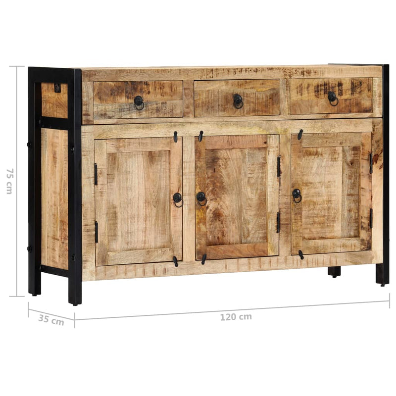 Sideboard 120x35x76 cm Solid Mango Wood