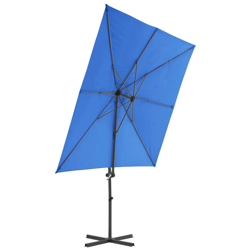 Cantilever Umbrella with Steel Pole Azure Blue 250x250 cm