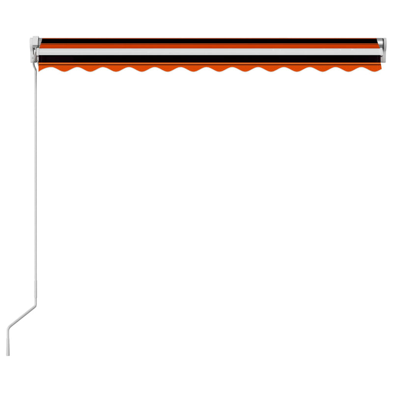 Manual Retractable Awning 300x250 cm Orange and Brown