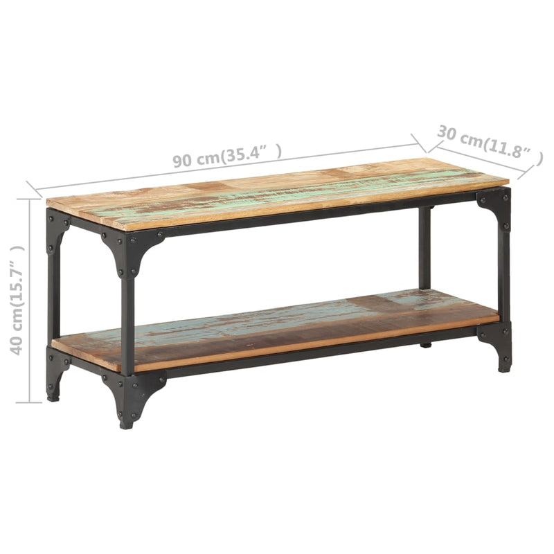 Coffee Table 90x30x40 cm Solid Reclaimed Wood