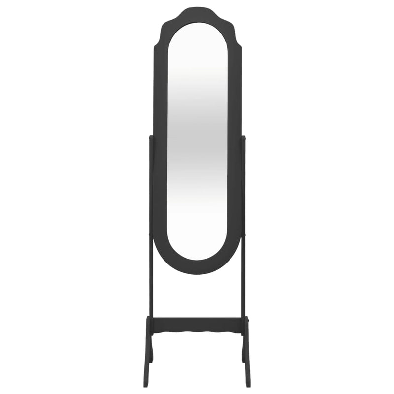 Free Standing Mirror Black 46x48x164 cm