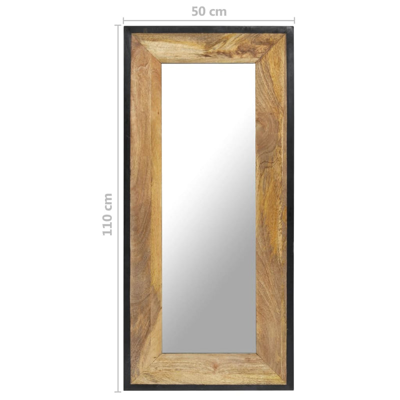 Mirror 110x50 cm Solid Mango Wood