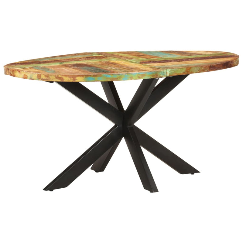 Dining Table 160x90x75 cm Solid Reclaimed Wood