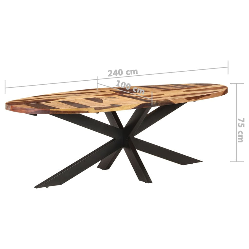 Dining Table 240x100x75 cm Acacia Wood with Honey Finish