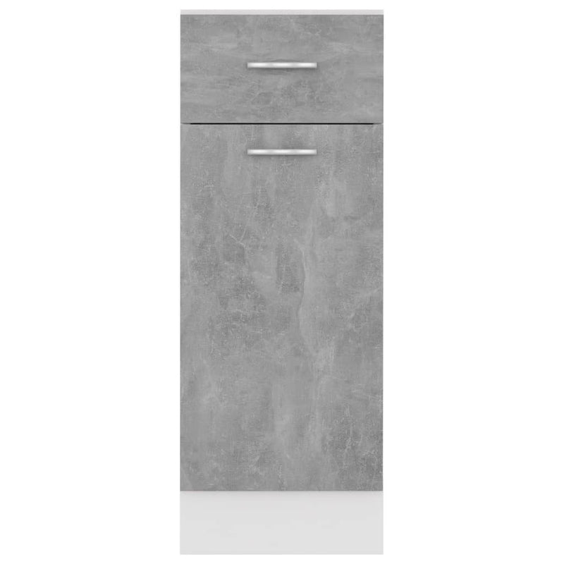 Drawer Bottom Cabinet Concrete Grey 30x46x81.5 cm Engineered Wood