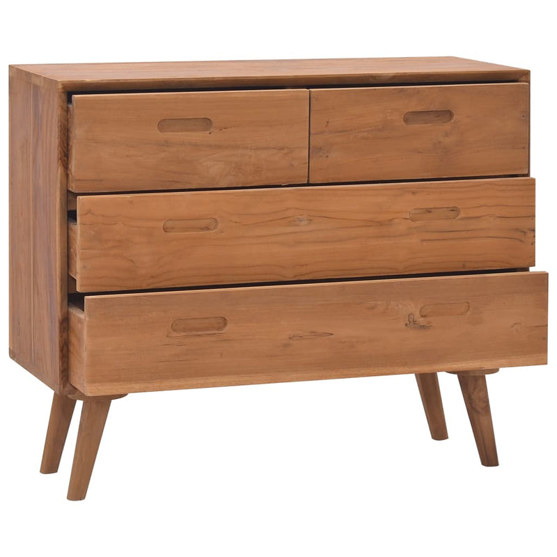 Chest of Drawers 90x35x75 cm Solid Teak Wood