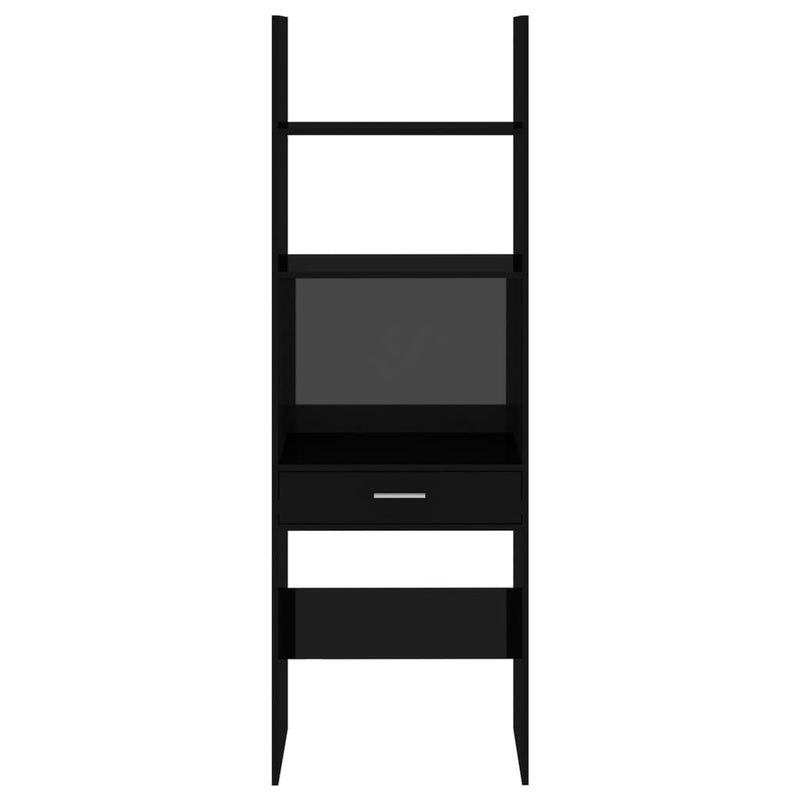 Book Cabinet High Gloss Black 60x35x180 cm Engineered Wood