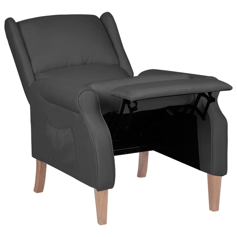 Reclining Chair Dark Grey Fabric