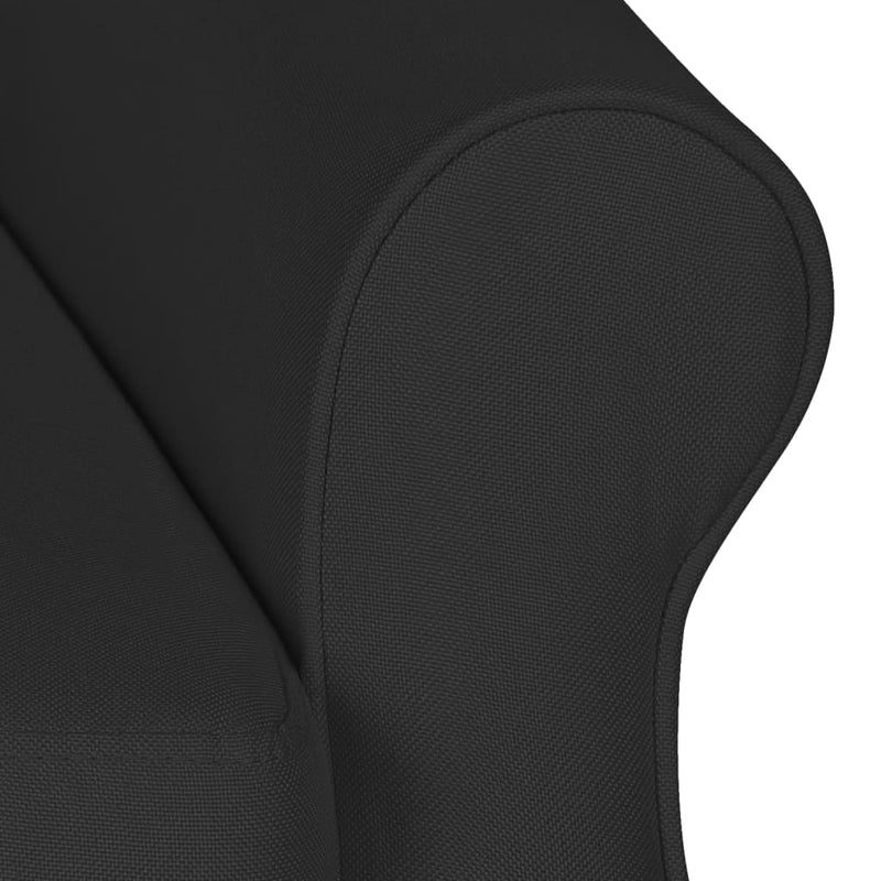 Reclining Chair Black Fabric