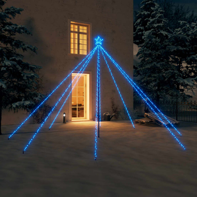 Christmas Tree Lights Indoor Outdoor 576 LEDs Blue 3.6 m