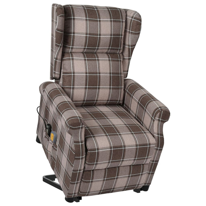 Stand up Massage Chair Beige Fabric