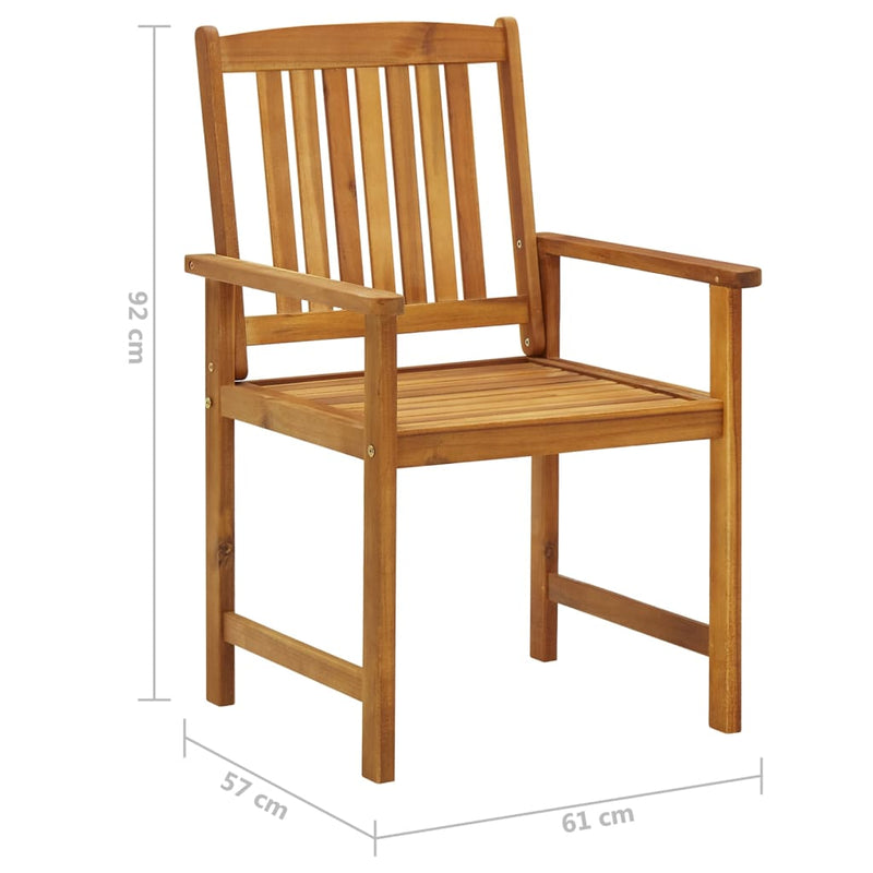 Garden Chairs 6 pcs Solid Wood Acacia