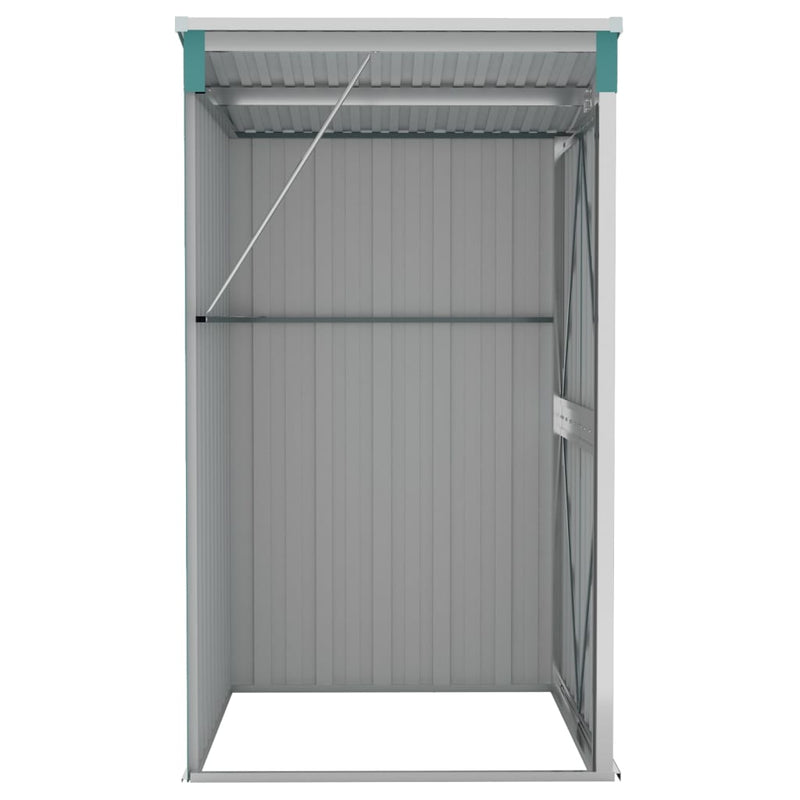 Wall-mounted Garden Shed Green 118x100x178 cm Galvanised Steel