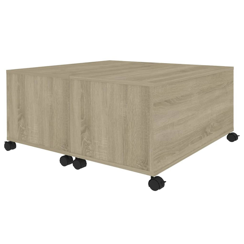 Coffee Table Sonoma Oak 75x75x38 cm Engineered Wood