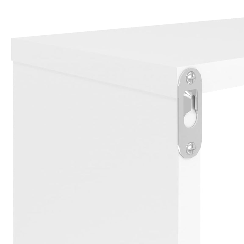 Wall Cube Shelves 4 pcs High Gloss White 80x15x26.5cm Engineered Wood