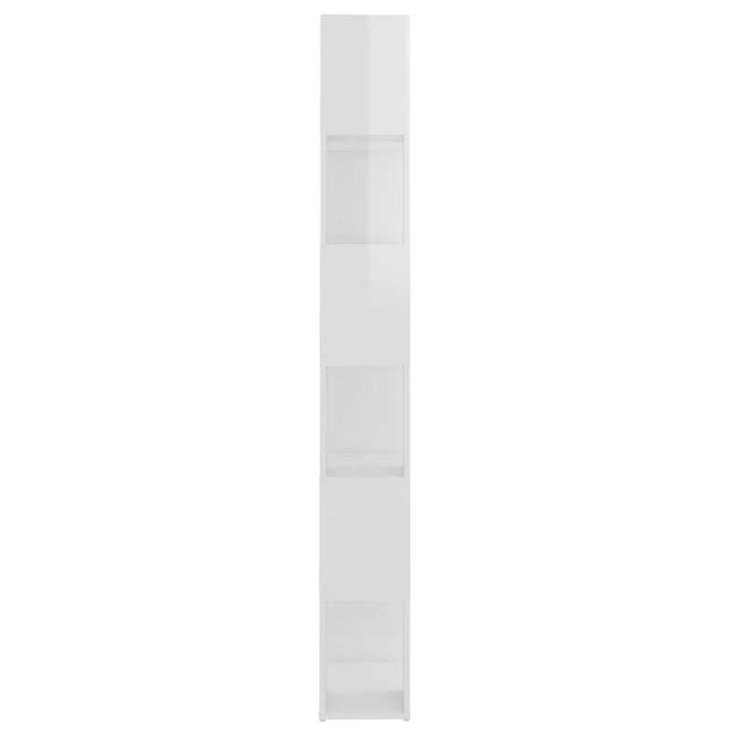 Book Cabinet Room Divider High Gloss White 60x24x186 cm