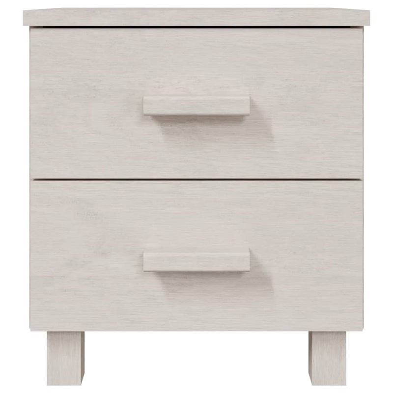 Bedside Cabinets"HAMAR"2 pcs White 40x35x44.5 cm Solid Wood