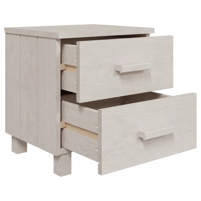 Bedside Cabinets"HAMAR"2 pcs White 40x35x44.5 cm Solid Wood