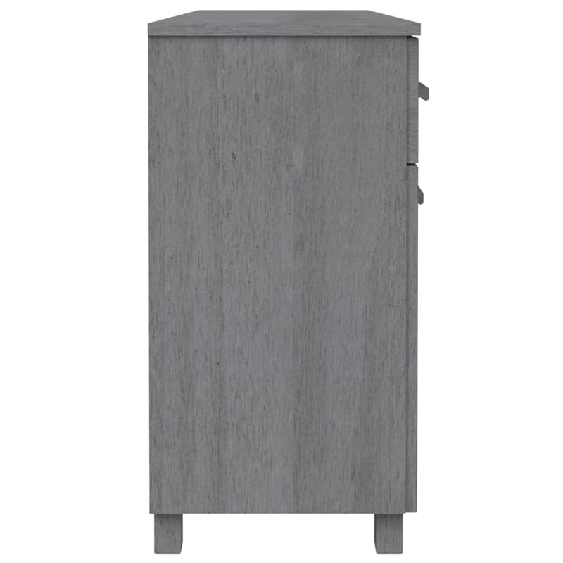Sideboard "HAMAR" Dark Grey 113x40x80 cm Solid Wood Pine