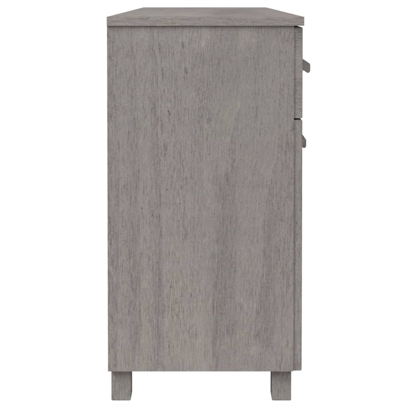 Sideboard "HAMAR" Light Grey 113x40x80 cm Solid Wood Pine
