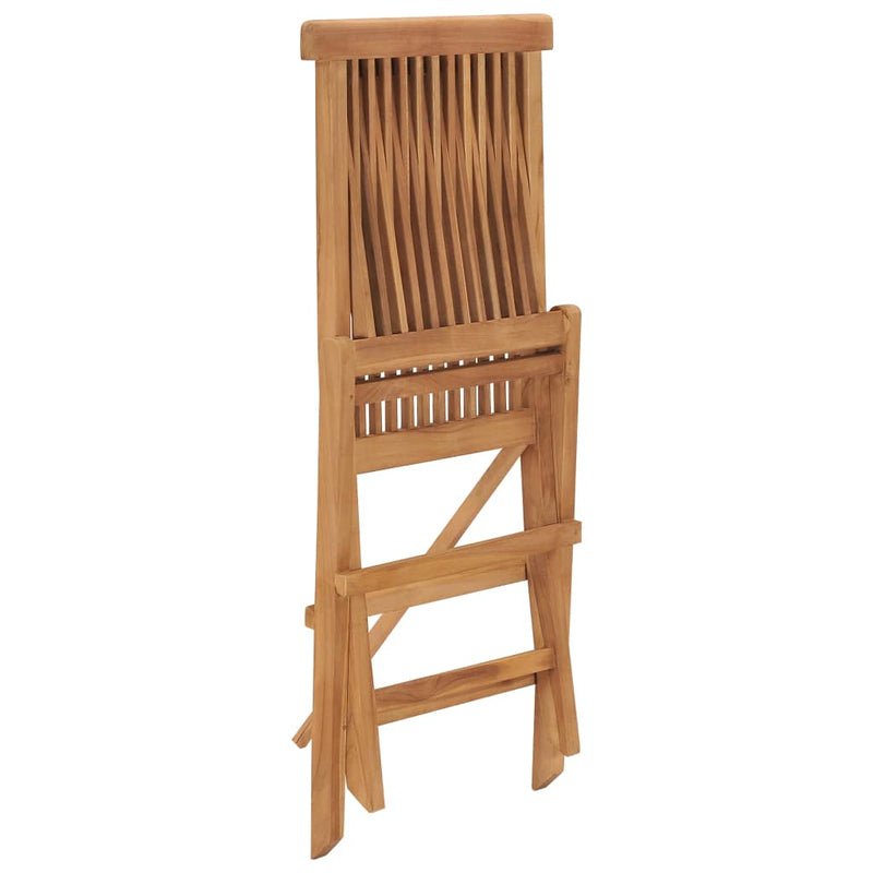 Folding Garden Chairs 8 pcs Solid Wood Teak