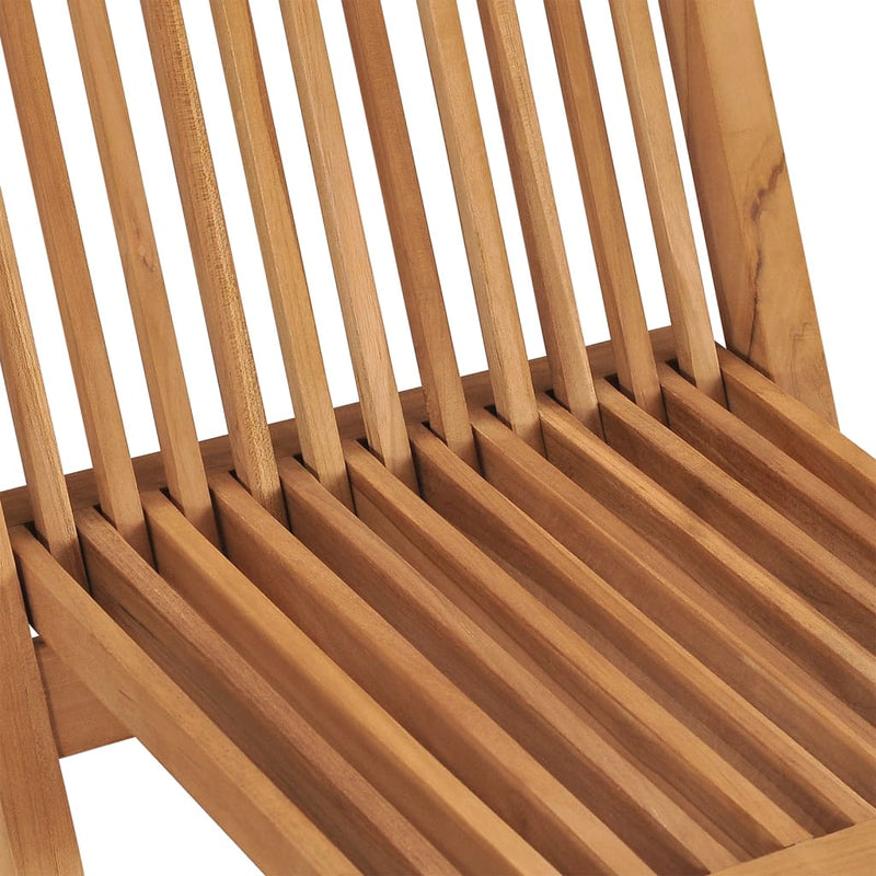 Folding Garden Chairs 8 pcs Solid Wood Teak