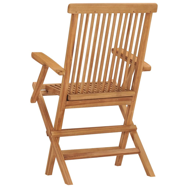 Folding Garden Chairs 6 pcs Solid Wood Teak