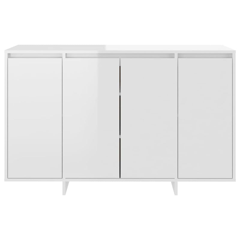 Sideboard High Gloss White 120x41x75 cm Engineered Wood