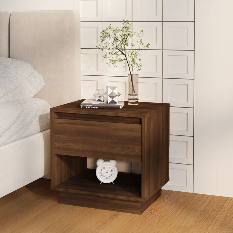 Bedside Cabinets 2 pcs Brown Oak 45x34x44 cm Engineered Wood