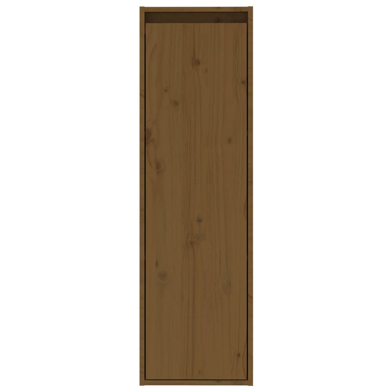 Wall Cabinet Honey Brown 30x30x100 cm Solid Wood Pine