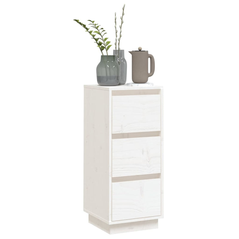 Sideboard White 32x34x75 cm Solid Wood Pine