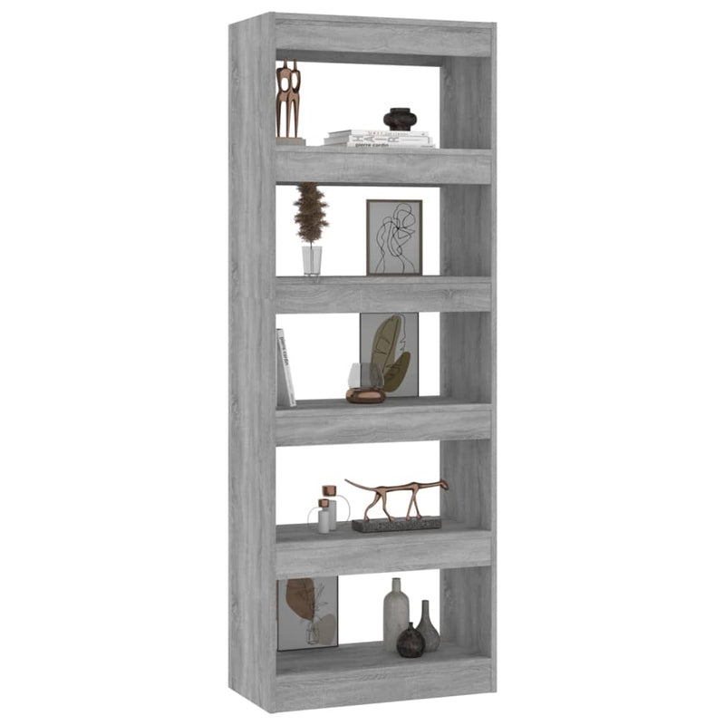 Book Cabinet/Room Divider Concrete Grey 60x30x166 cm Engineered Wood