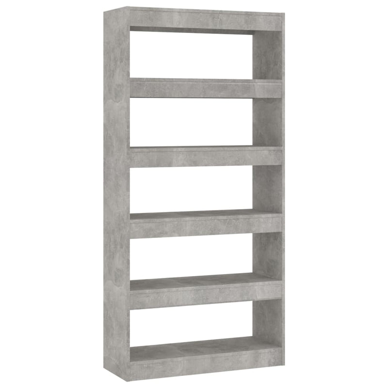 Book Cabinet/Room Divider Concrete Grey 80x30x166 cm Engineered Wood