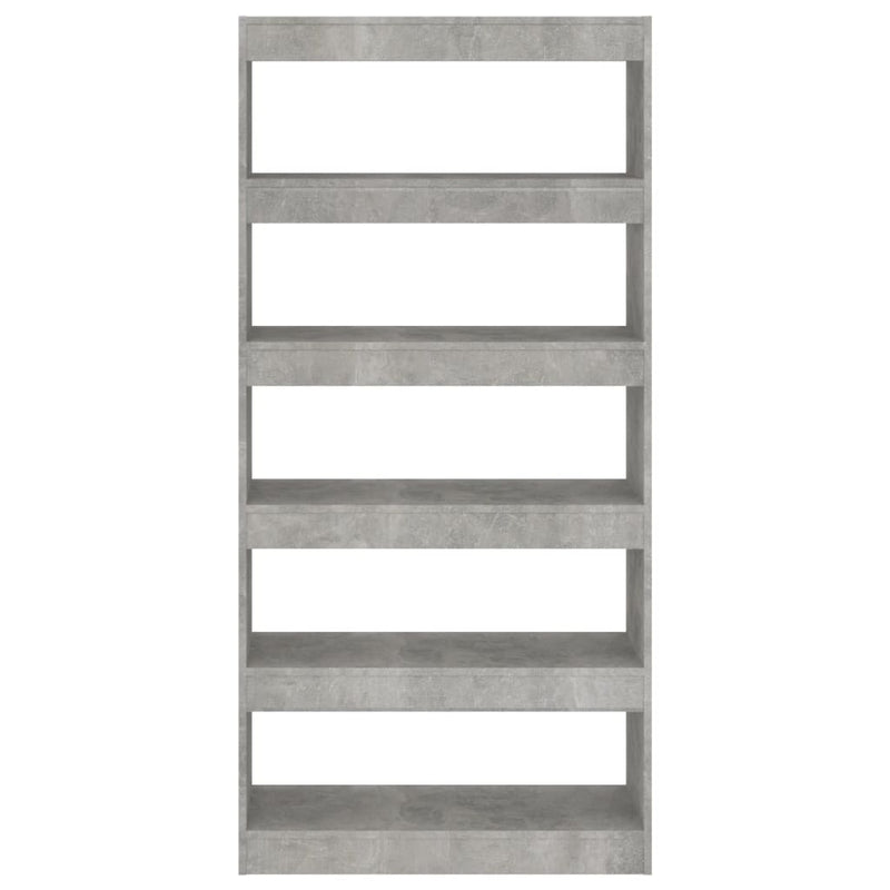 Book Cabinet/Room Divider Concrete Grey 80x30x166 cm Engineered Wood
