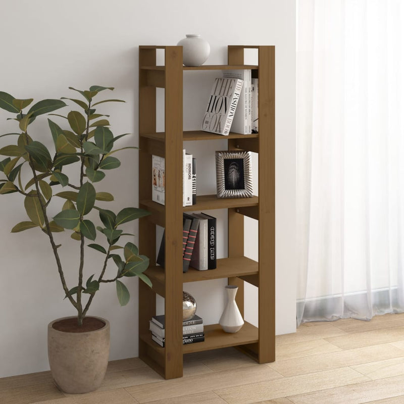 Book Cabinet/Room Divider Honey Brown 60x35x160 cm Solid Wood