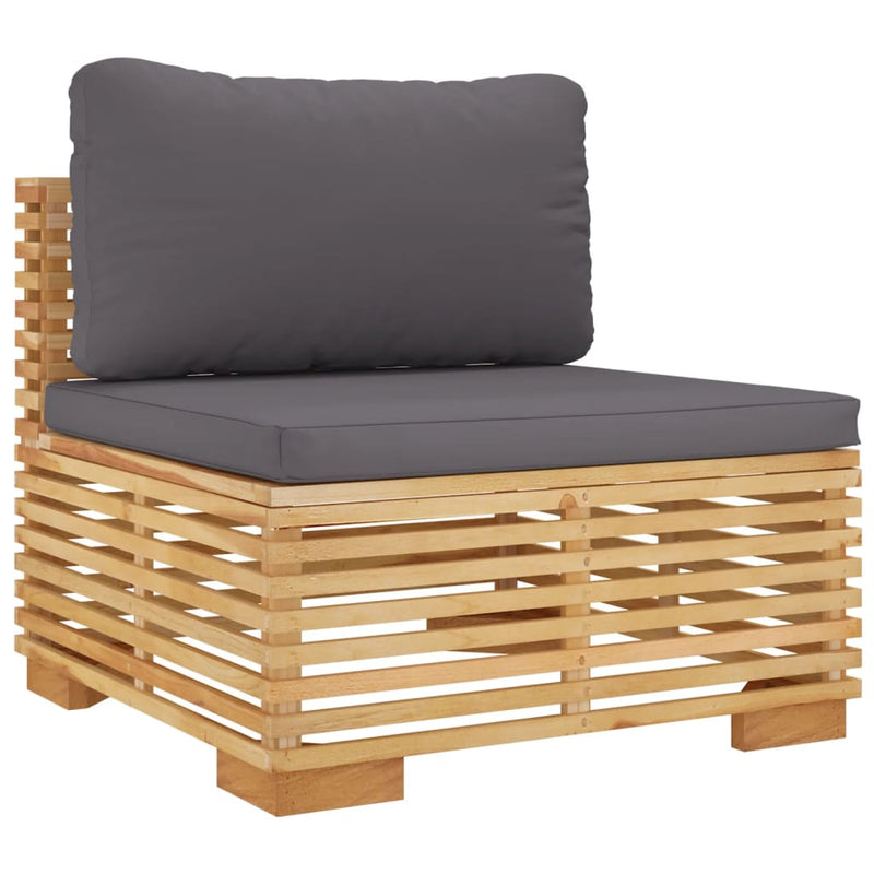 9 Piece Garden Lounge Set with Cushions Solid Teak Wood