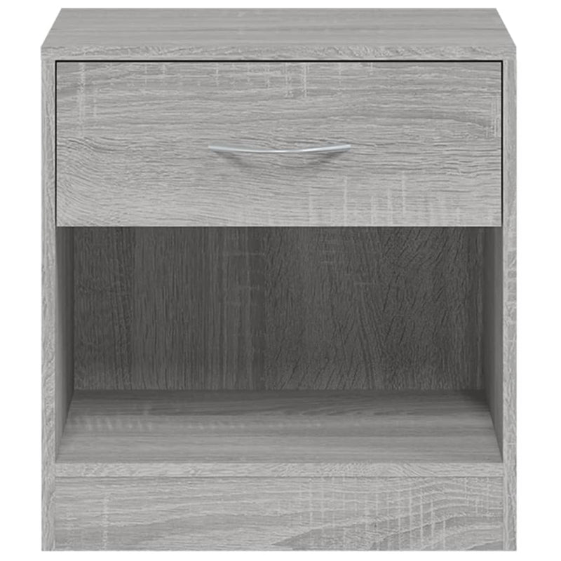 Bedside Cabinets 2 pcs with Drawer Grey Sonoma