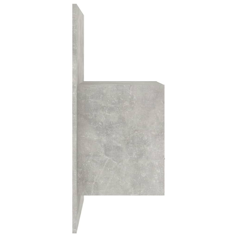 Wall-mounted Bedside Cabinets 2 pcs Concrete Grey