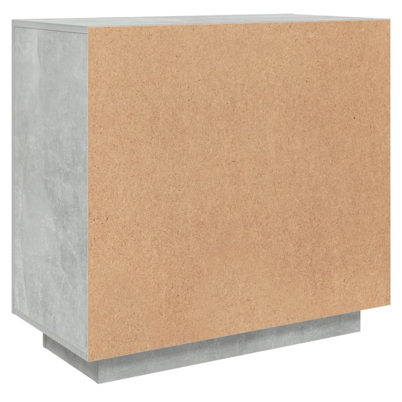 Sideboard Concrete Grey 80x40x75 cm Engineered Wood