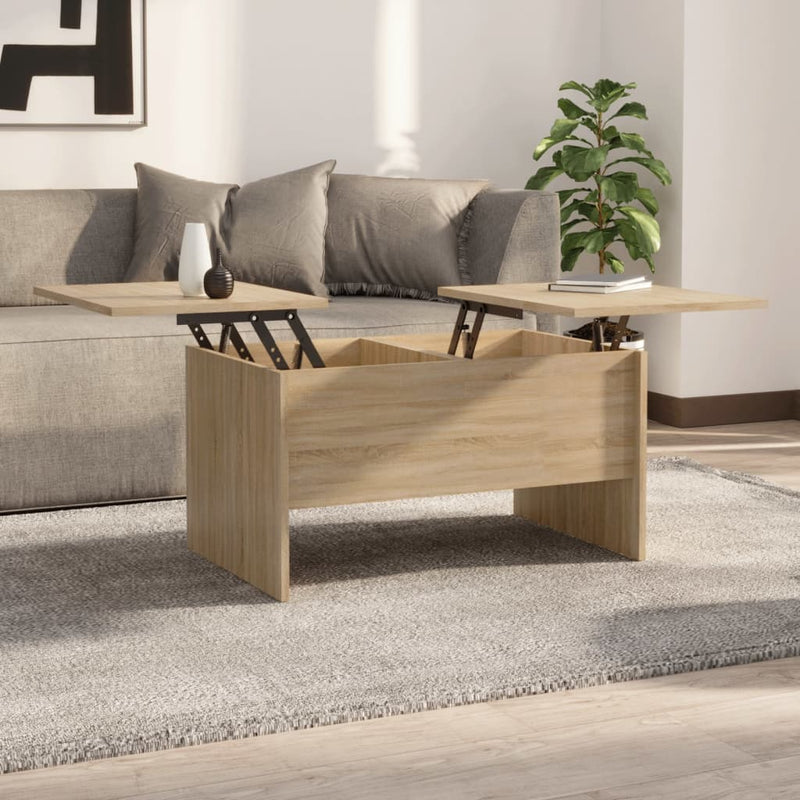 Coffee Table Sonoma Oak 80x50x42.5 cm Engineered Wood